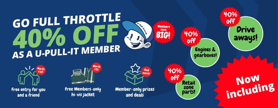 Get 40% off everything with a U-Pull-It membership